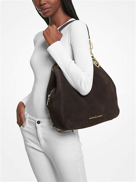 lillie large logo shoulder bag|lillie large suede shoulder bag.